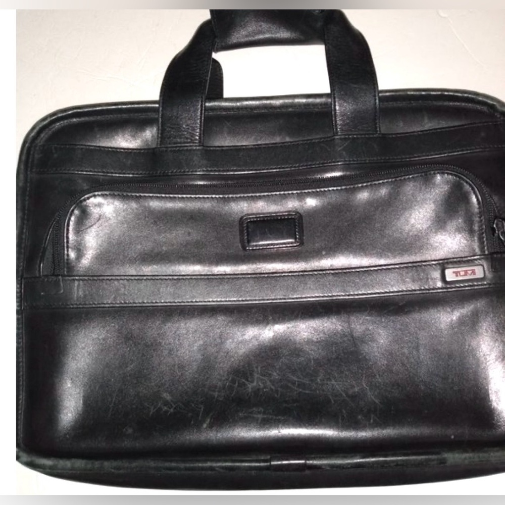 Tumi Vintage Black Calfskin  Briefcase